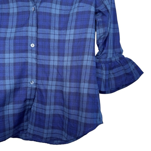 GRETCHEN SCOTT Designs NWT Priss Duke of York Button Top Size XS in Green Plaid - Picture 7 of 13